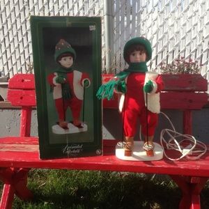 Vintage animated skier